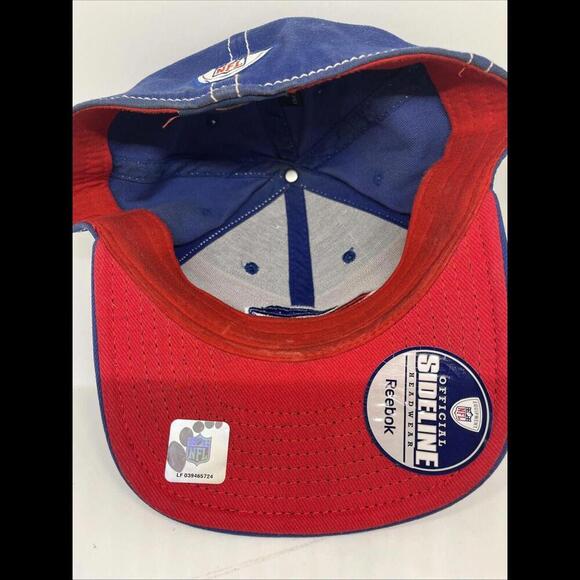 Vintage Buffalo Bills Reebok NFL Fitted L/XL On-Field Hat Rare Blue Red Cap - Picture 4 of 9
